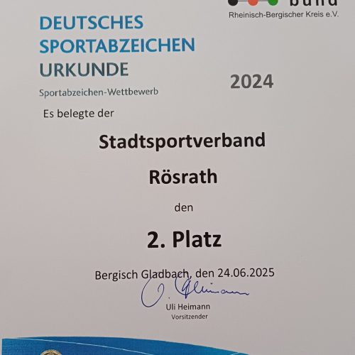 Urkunde für 2024 Urkunde für 2024